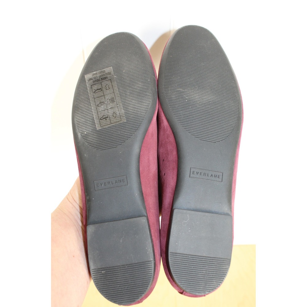 Everlane Day Glove‎ Ballet Flats in Bordeaux Suede SZ 8.5 - Picture 8 of 8